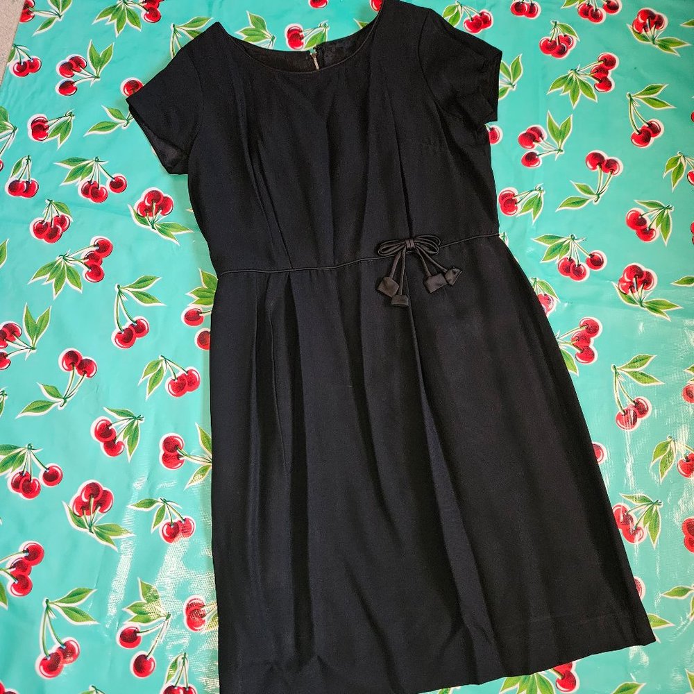 Vintage Midcentury Little Black Dress Size 14/16
